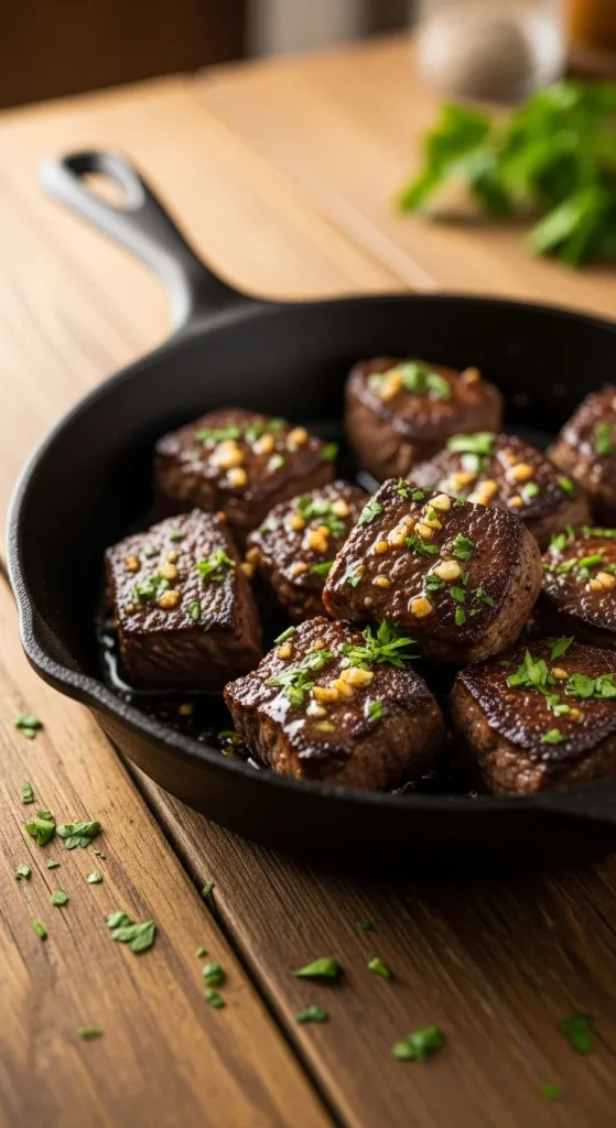 20. Garlic Butter Steak Bites