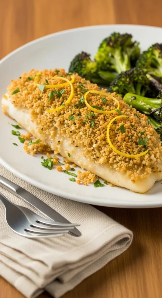 20. Lemon Parmesan Crusted Pollock