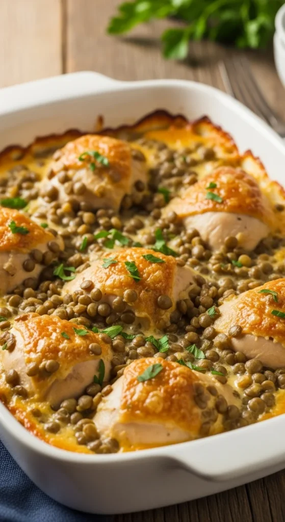 20. Lentil and Chicken Casserole