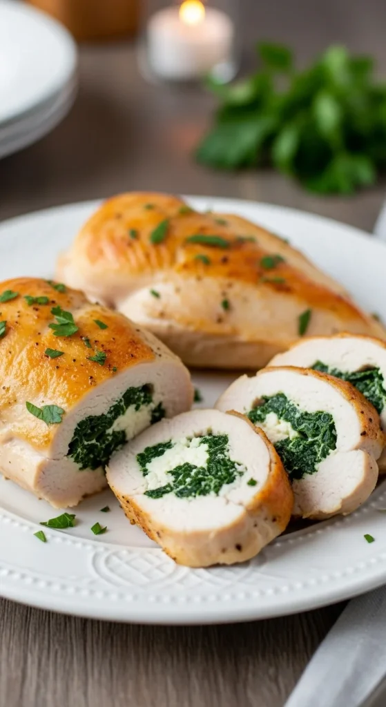 20. Spinach and Feta Stuffed Chicken