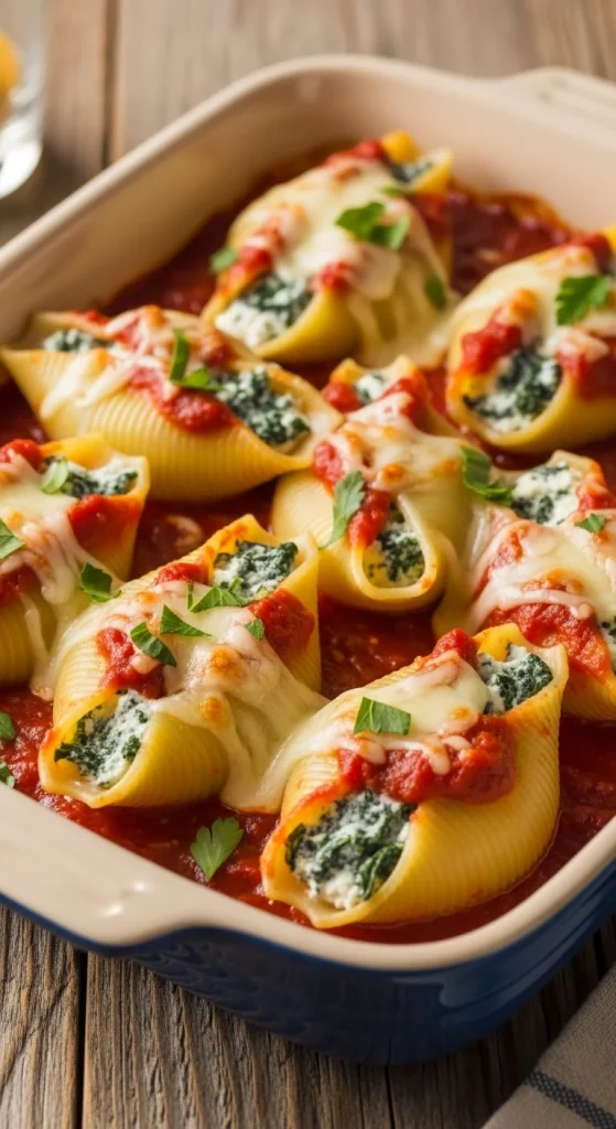 20. Spinach and Ricotta Stuffed Shells