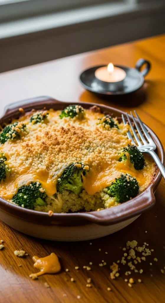 21. Broccoli and Cheddar Quinoa Bake