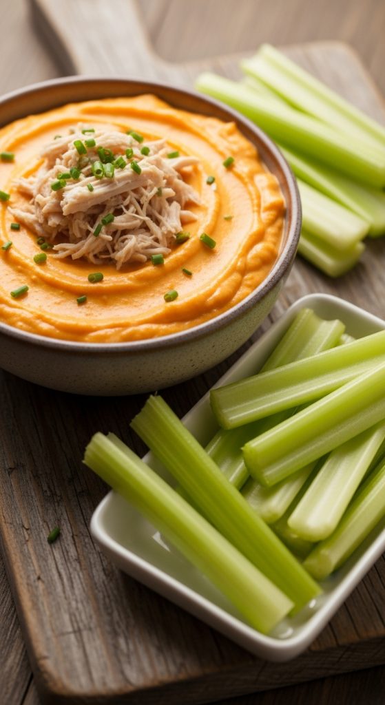 21. Buffalo Chicken Dip (as dinner with sides)