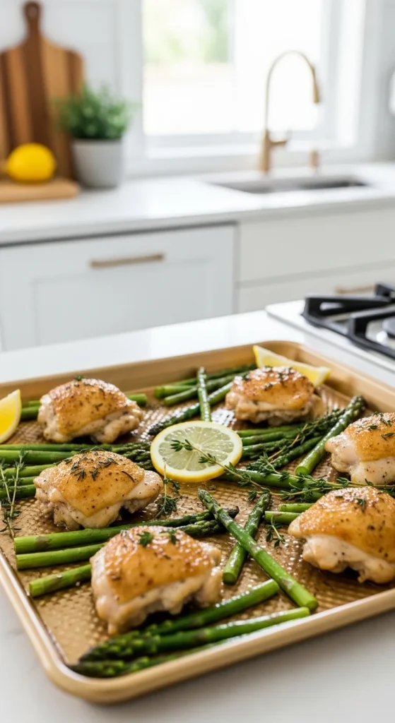 21. Chicken and Asparagus Sheet Pan