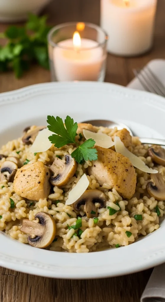21. Chicken and Mushroom Risotto