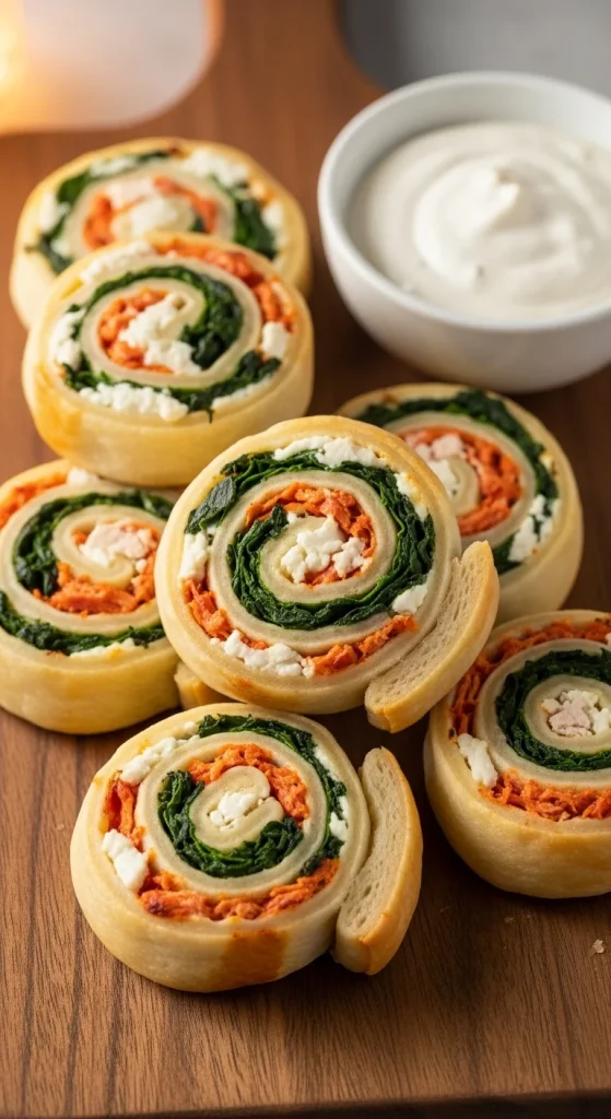 21. Chicken and Veggie Pinwheels