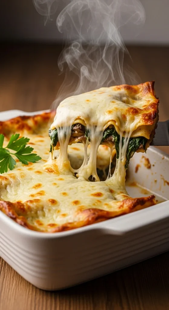 21. Gluten-Free Mushroom and Spinach Lasagna