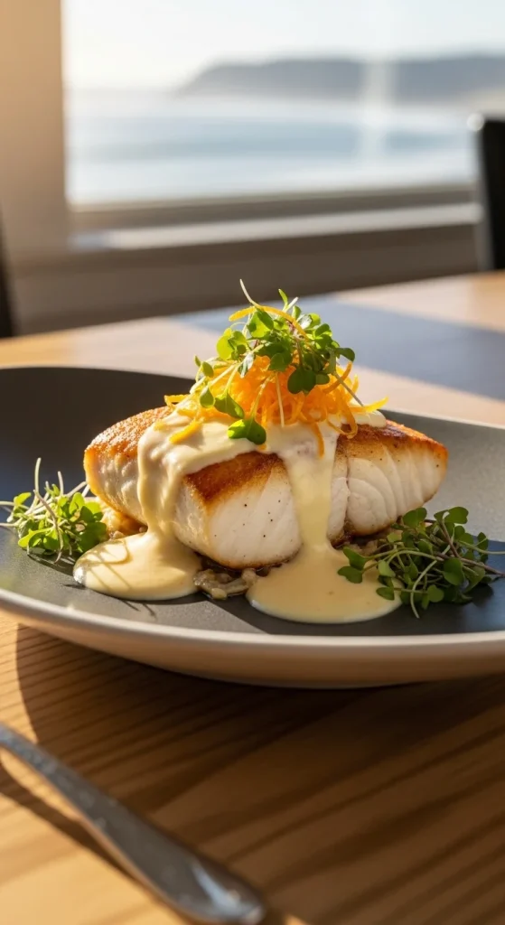 21. Halibut with Citrus Beurre Blanc