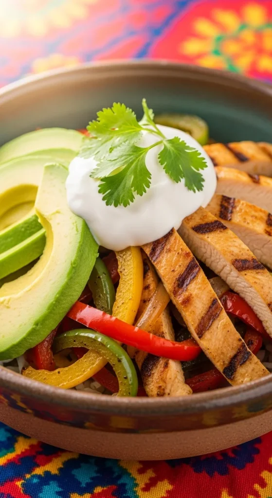 21. Keto Chicken Fajita Bowl