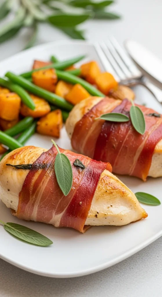 21. Prosciutto-Wrapped Chicken with Sage