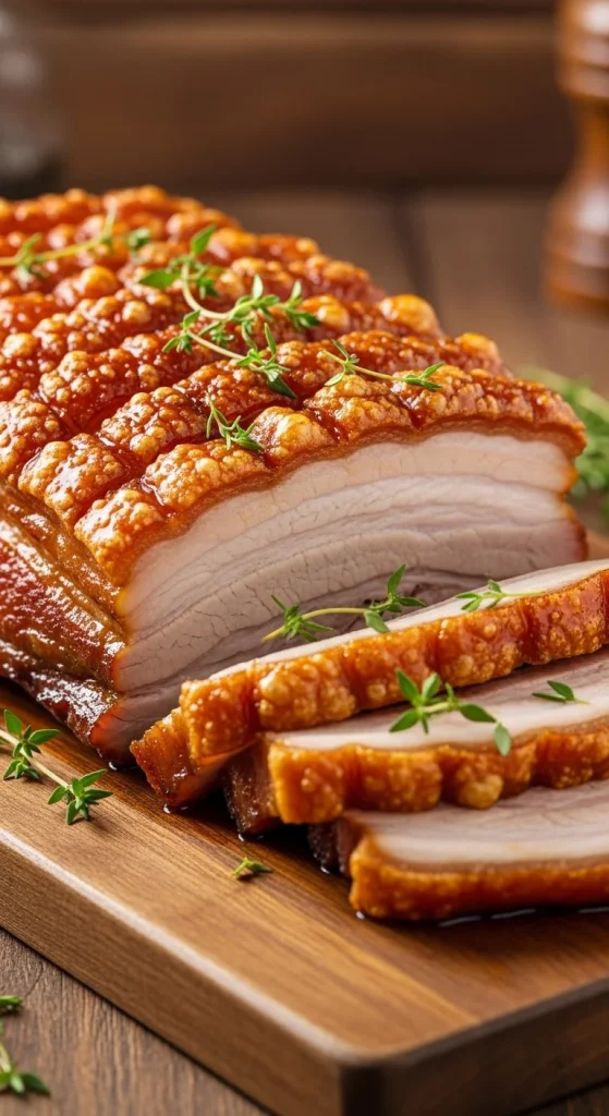21. Roasted Pork Belly with Crispy Skin