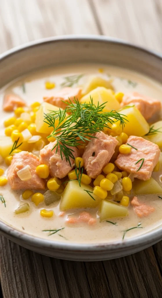 21. Slow Cooker Salmon Chowder