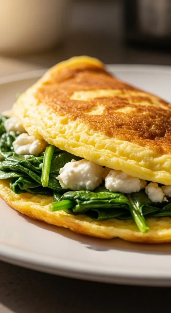 21. Spinach and Feta Omelet