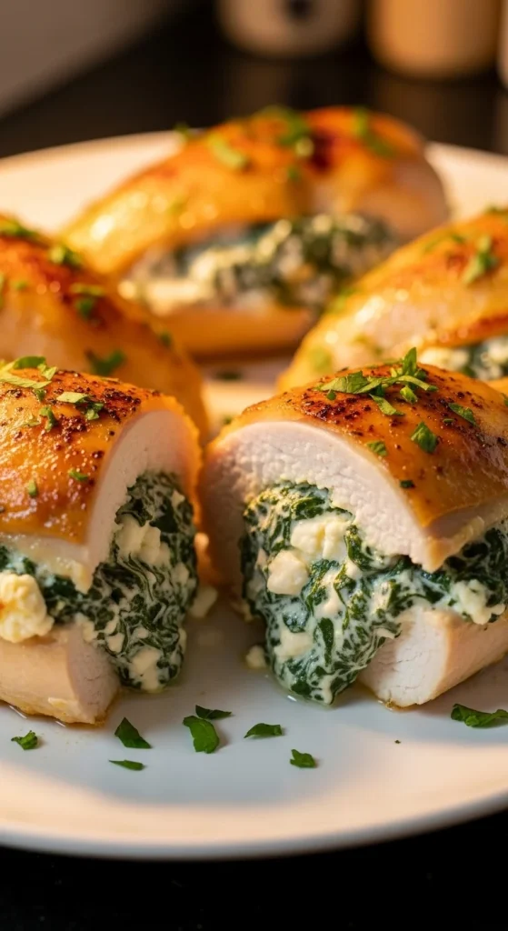 21. Spinach and Feta Stuffed Chicken