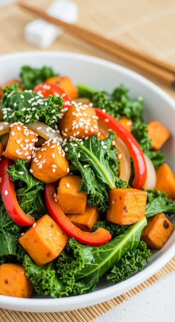 21. Sweet Potato and Kale Stir-Fry