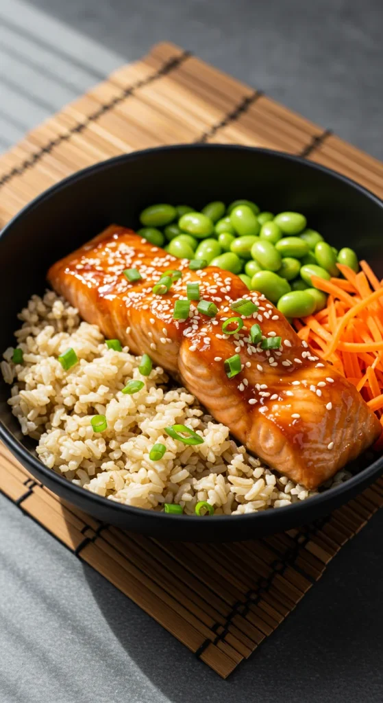 21. Teriyaki Salmon Bowls