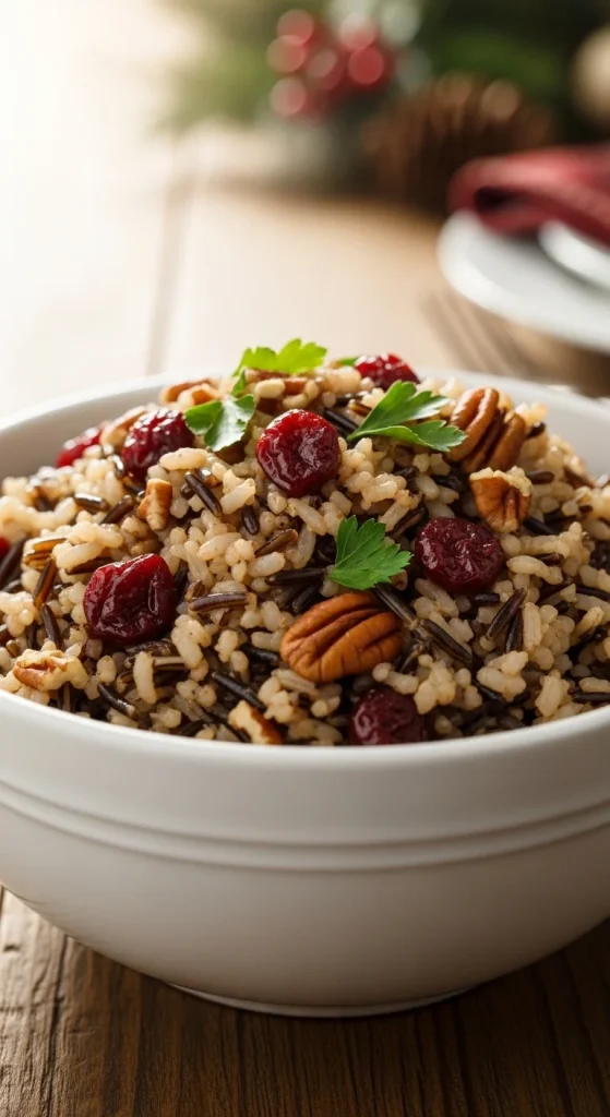 21. Wild Rice Pilaf with Dried Cherries