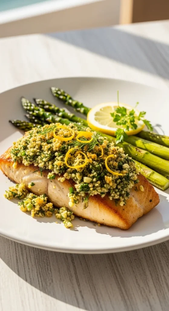 22. Baked Grouper with Citrus Herb Crust