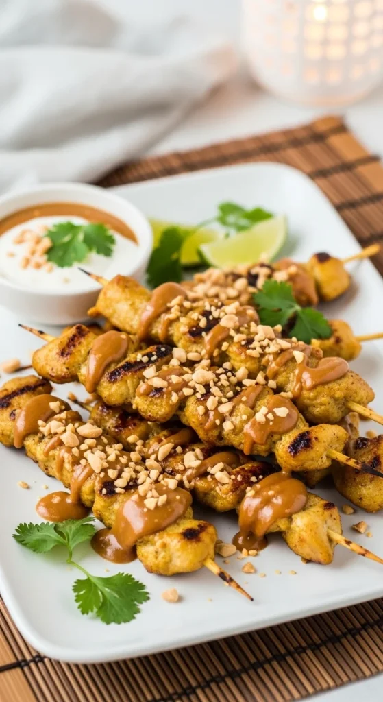 22. Chicken Satay Skewers