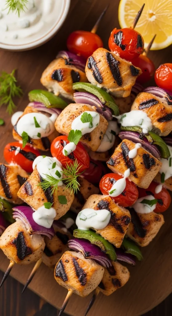 22. Greek Chicken Skewers