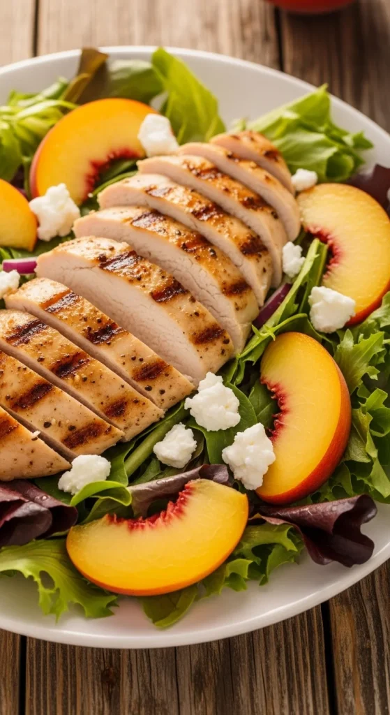 22. Grilled Chicken and Peach Salad
