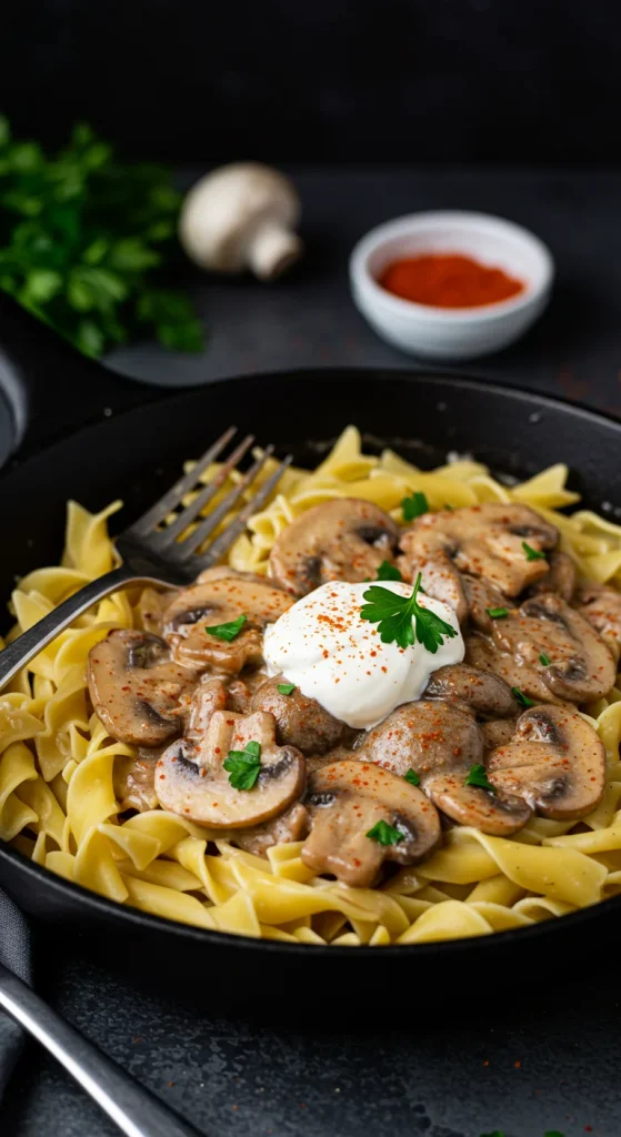 22. Mushroom Stroganoff