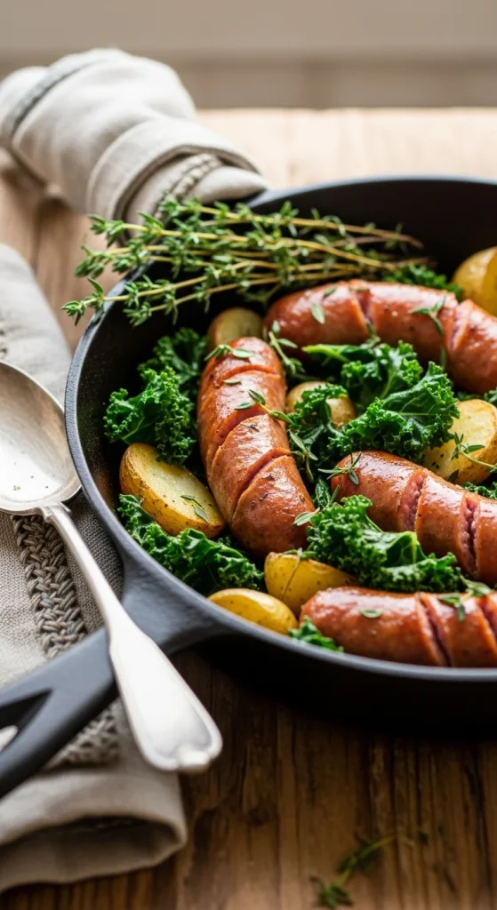 22. Sausage and Kale Skillet