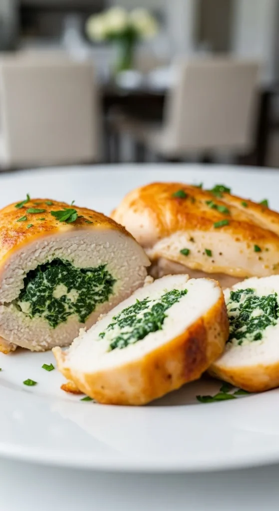 22. Spinach and Feta Stuffed Chicken