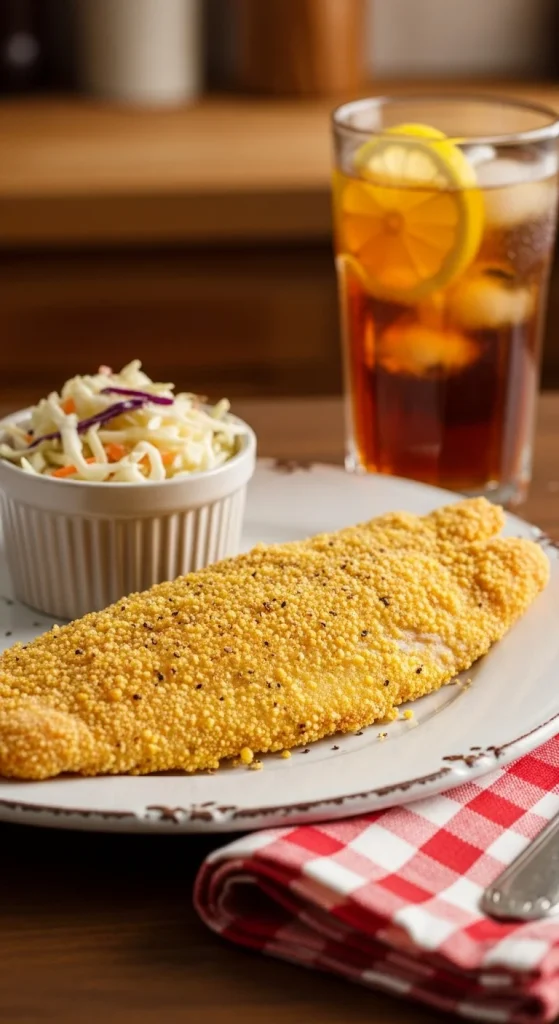 23. Baked Catfish with Cornmeal Crust