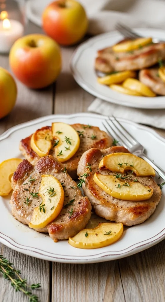 23. Baked Pork Chops with Apples
