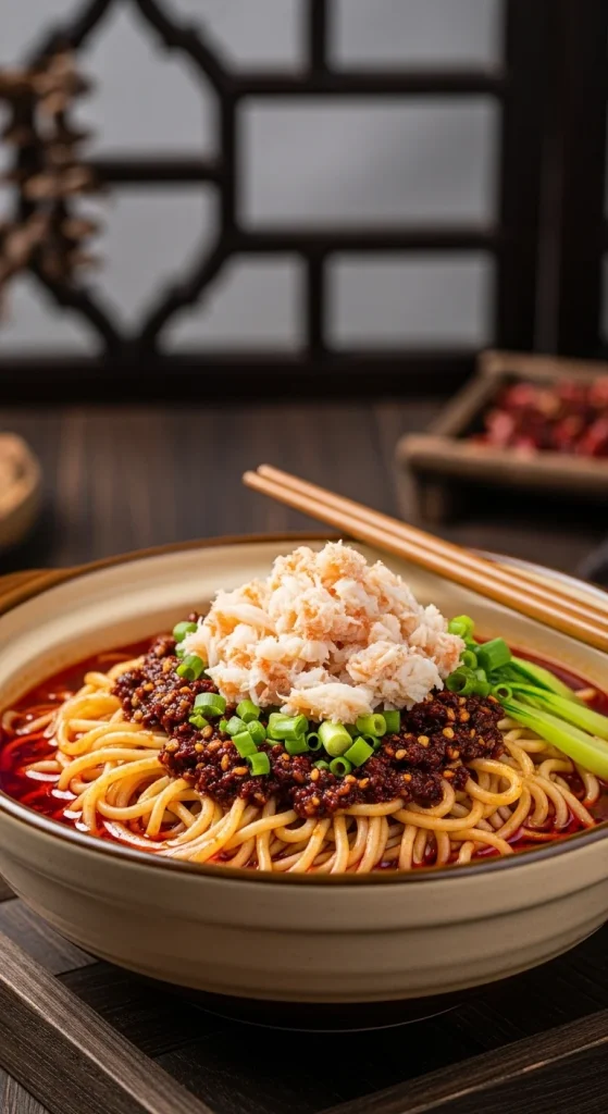 23. Chili Oil Noodles with Crab