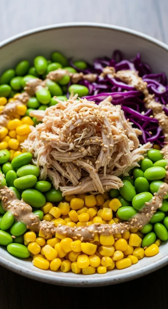 23. Edamame Chicken Salad