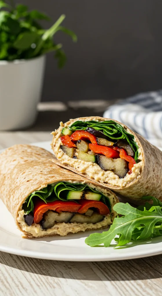 23. Grilled Veggie and Hummus Wraps