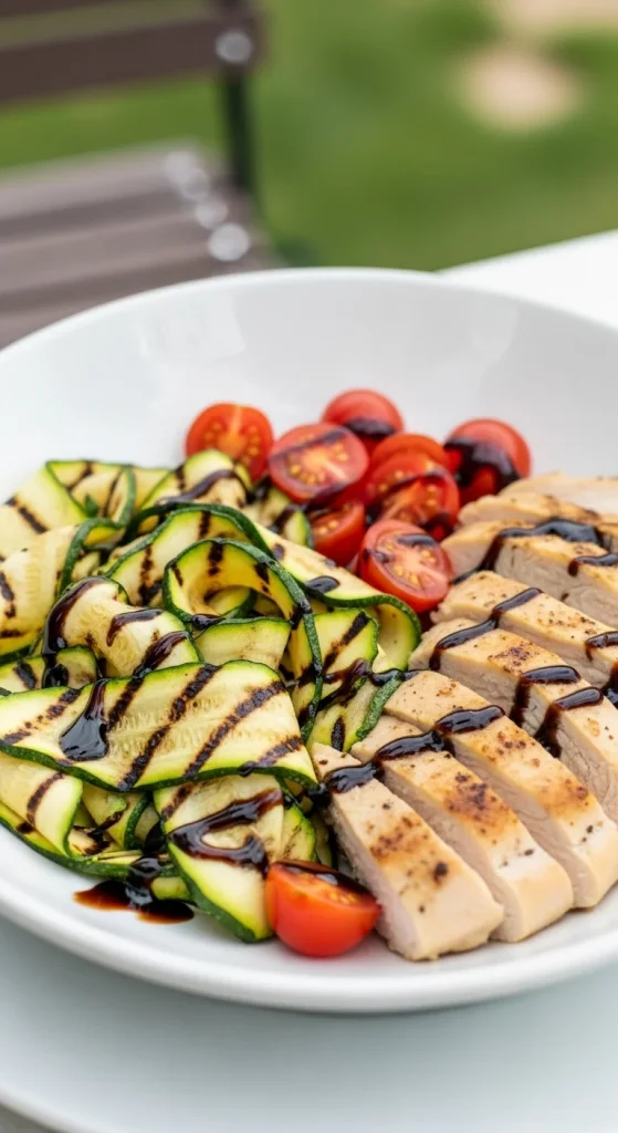 23. Grilled Zucchini and Chicken Bowl