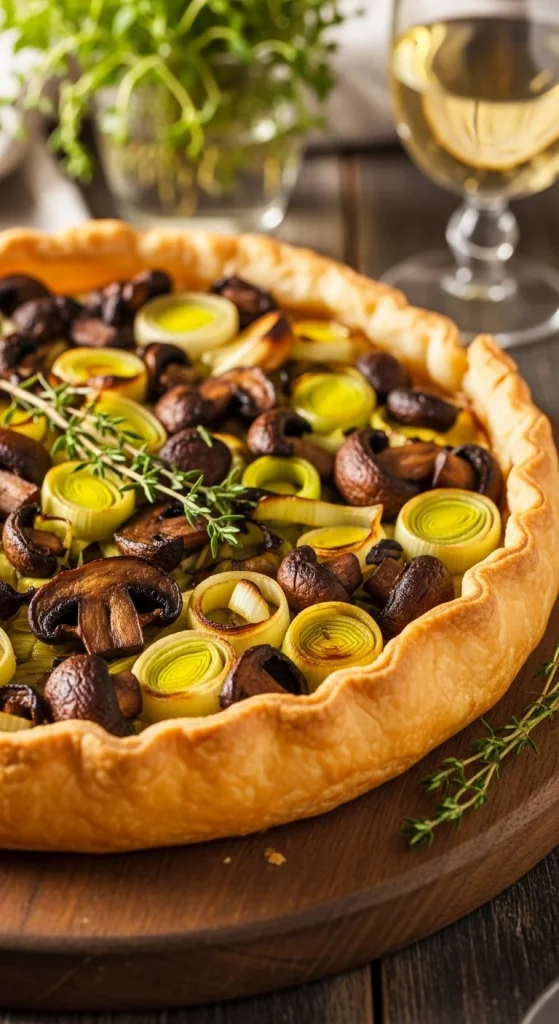 23. Mushroom and Leek Tart