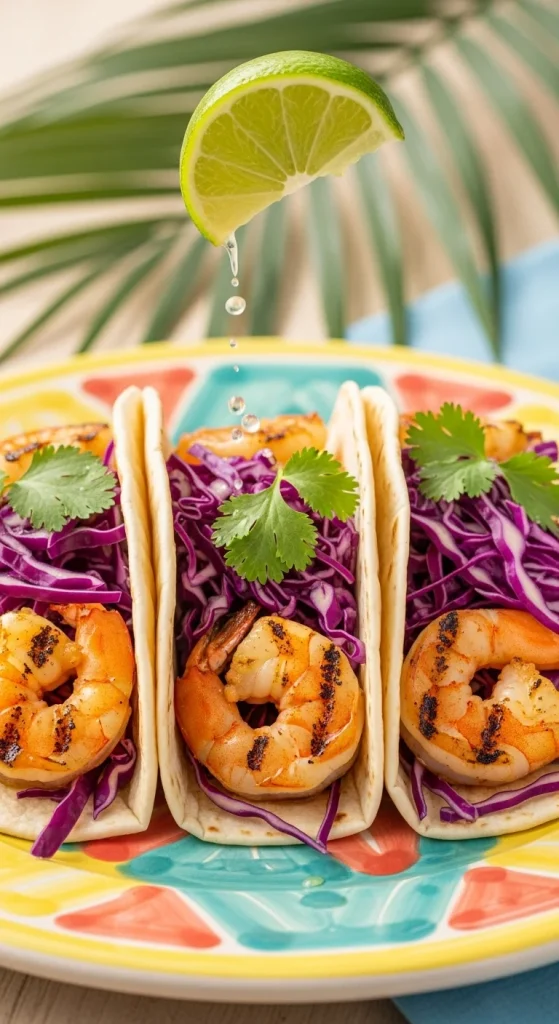 23. Shrimp Tacos with Slaw