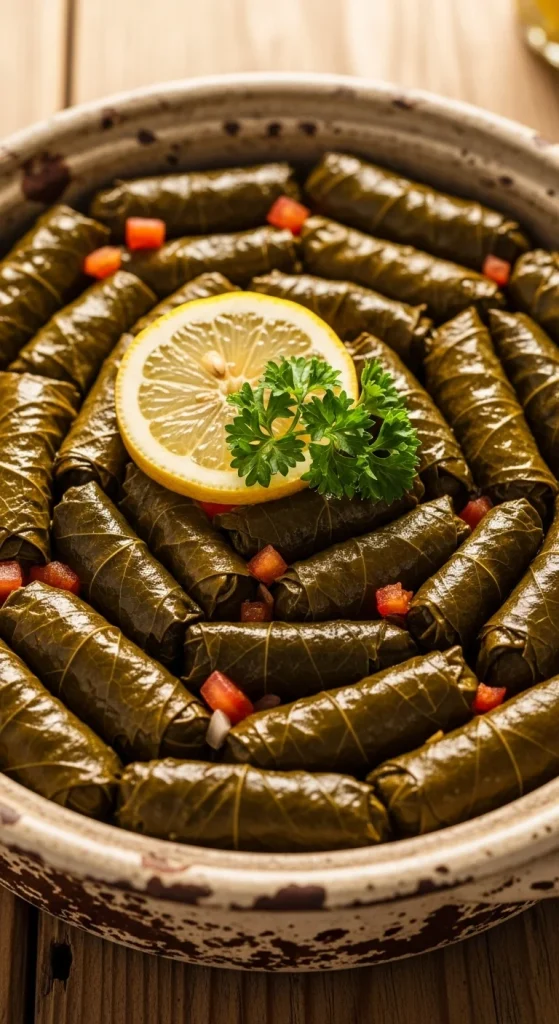23. Stuffed Grape Leaves (Dolma)