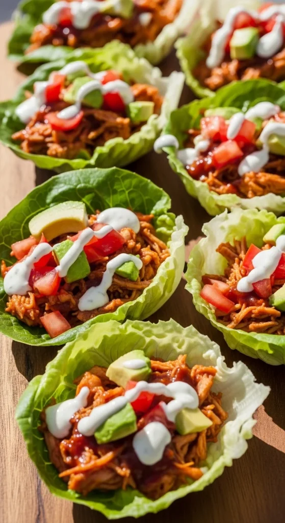 24. BBQ Chicken Lettuce Wraps
