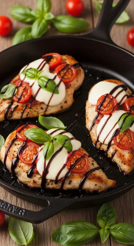 24. Caprese Chicken Skillet