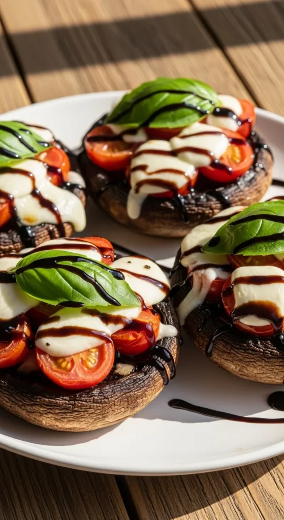 24. Caprese Stuffed Portobello Mushrooms