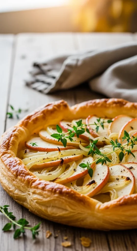 24. Caramelized Onion and Apple Tart