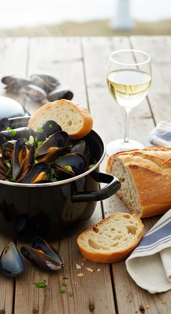 24. Mussels in White Wine Broth