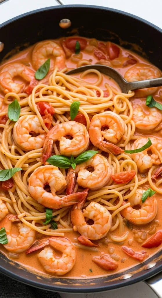 24. One-Pot Creamy Tomato Shrimp Pasta