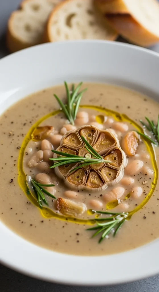 24. Roasted Garlic and White Bean Soup