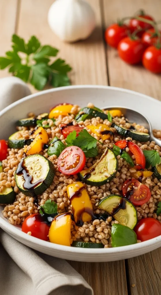 24. Roasted Vegetable and Farro Salad
