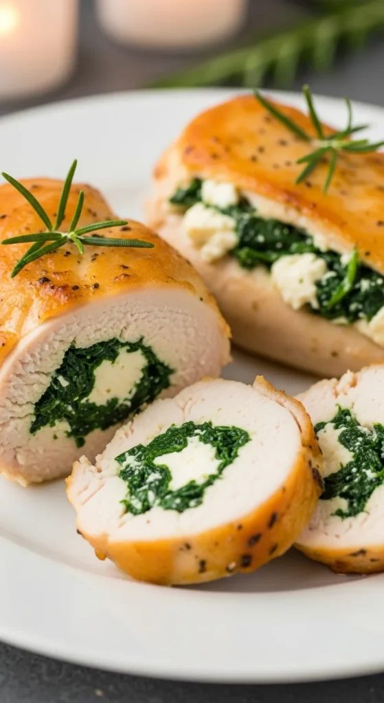 24. Spinach and Feta Stuffed Chicken