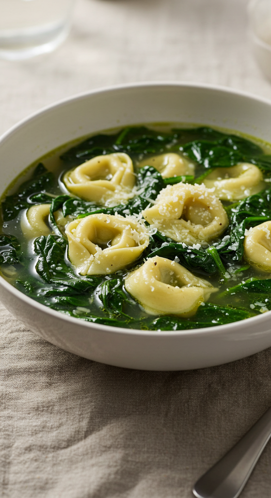 24. Spinach and Tortellini Soup