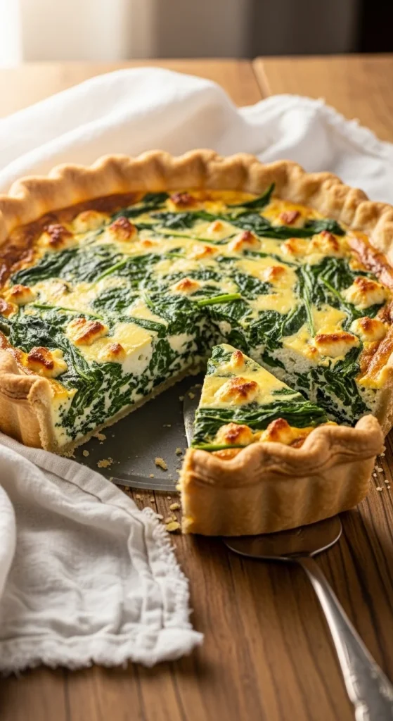 25. Spinach and Feta Quiche