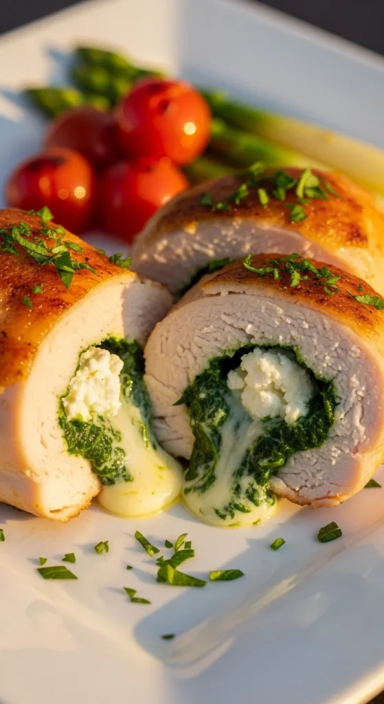 25. Spinach and Feta Stuffed Chicken