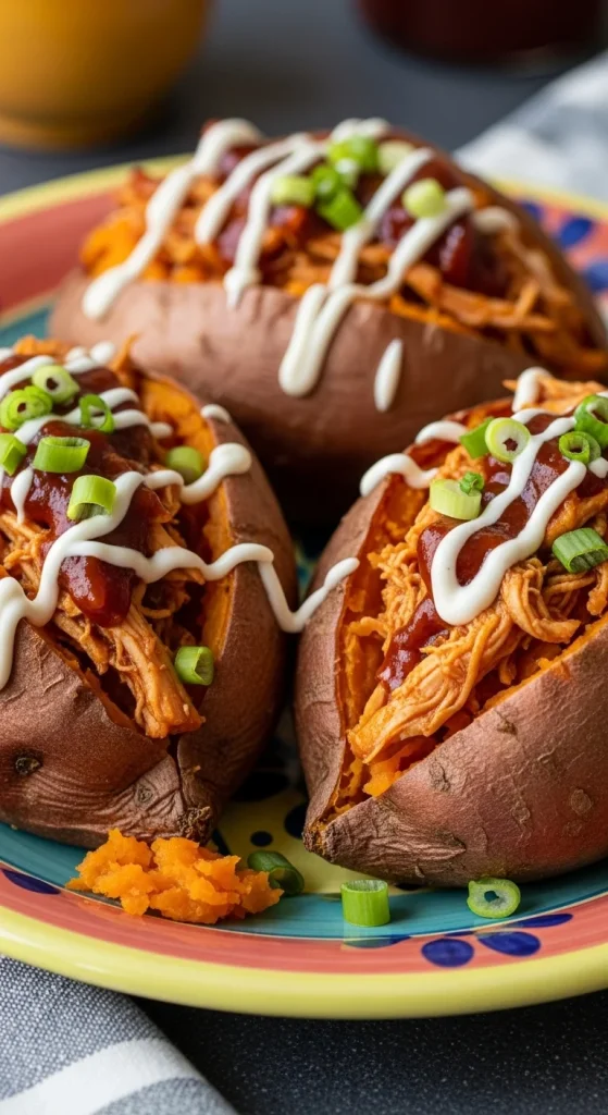 26. BBQ Chicken Stuffed Sweet Potatoes